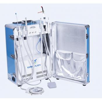 Greeloy® Multi-functional Portable Dental Unit with Air Compressor + Curing Light + Scaler 2/4H GU-P206