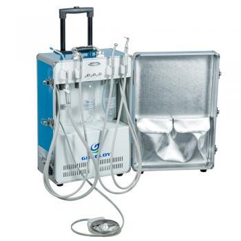 Greeloy® Multi-functional Portable Dental Unit with Air Compressor+Suction Unit+Triplex Syringe+ Handpiece Tube GU-P204