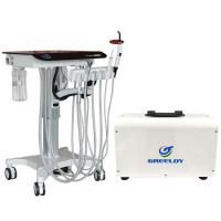 Greeloy® Adjustable Mobile Dental Treatment Cart Unit GU-P302S + Mobile Dental Air Compressor GA-P300