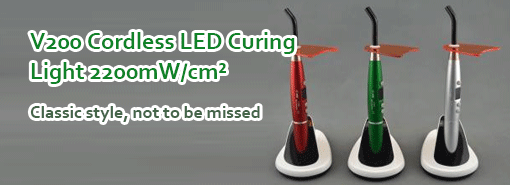 V200 Cordless LED Curing Light 2200mW/cm²
